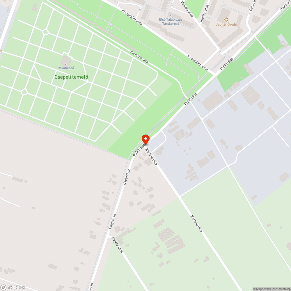 Kifakult tábla (Körtefa utca - Plútó utca) bejelentés helye