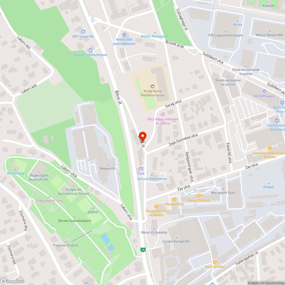 Roncstelep bejelentés helye