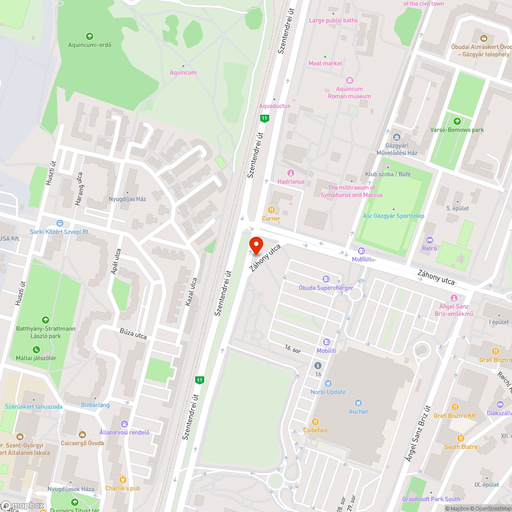 Zebra bejelentés helye