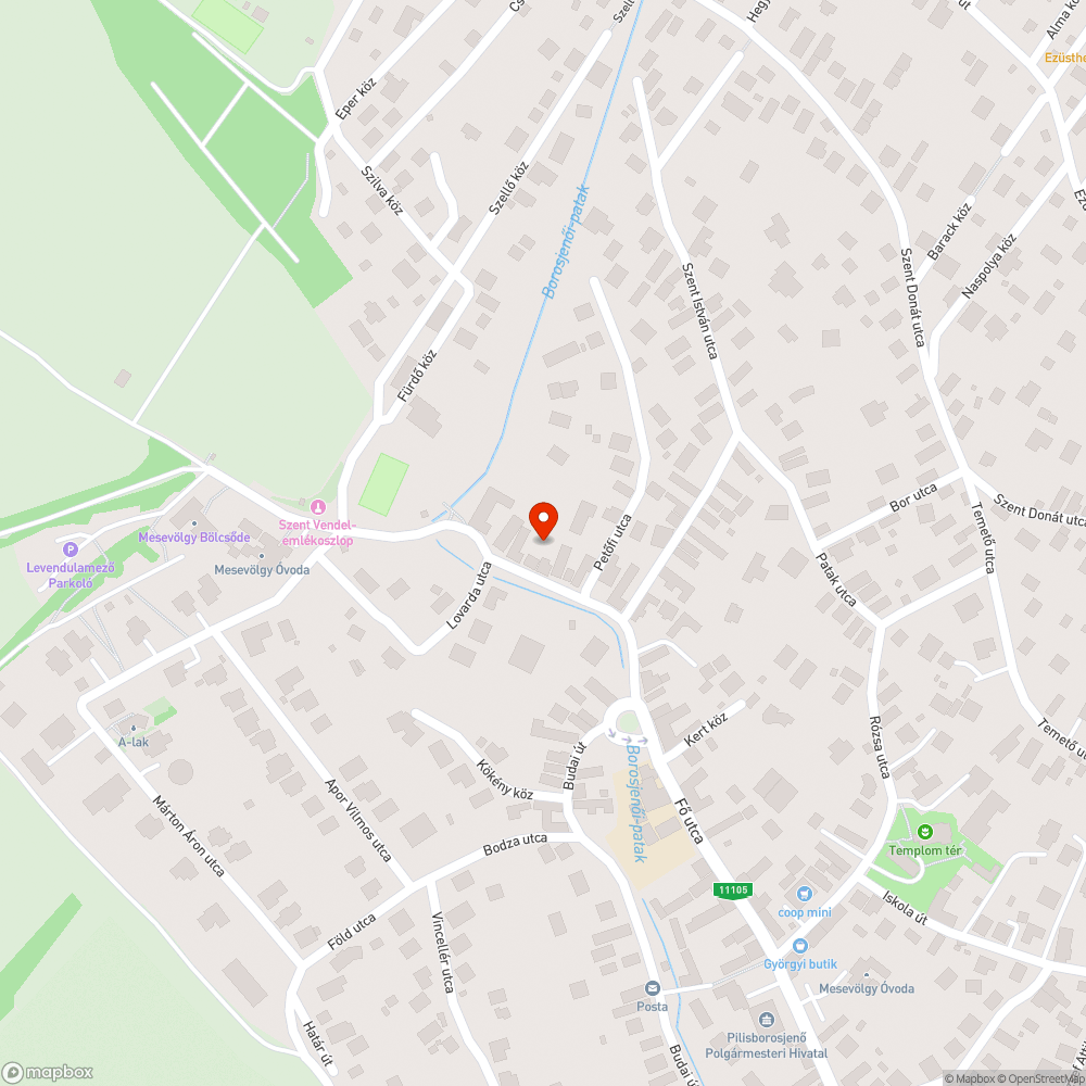 Fő u.-i szemét bejelentés helye