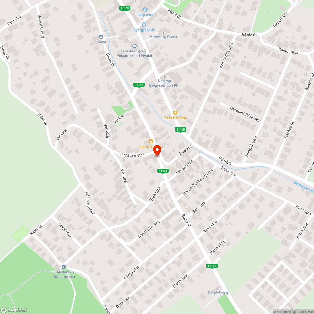 Törmelék az utcán bejelentés helye