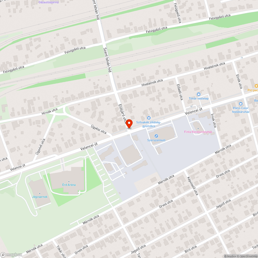 Félrevezető tábla a Velencei-Elöljáró kereszteződésben bejelentés helye