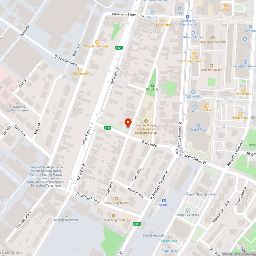 Illegális szemétlerakó bejelentés helye