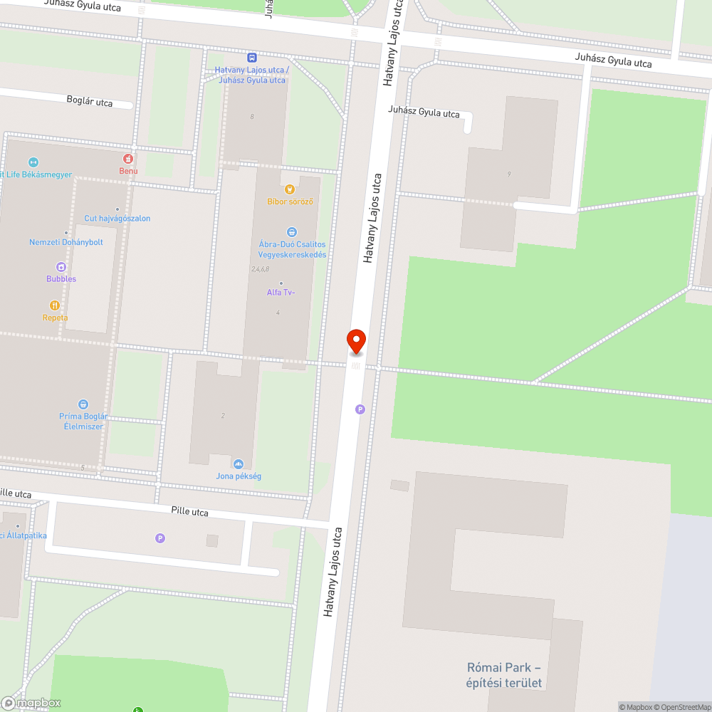 Átkelés az úton bejelentés helye