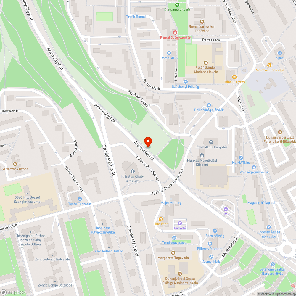 sötét útszakasz bejelentés helye