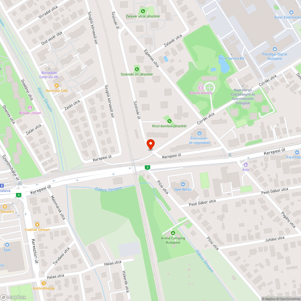 Szeméthegyek és bevásárlókocsi bejelentés helye