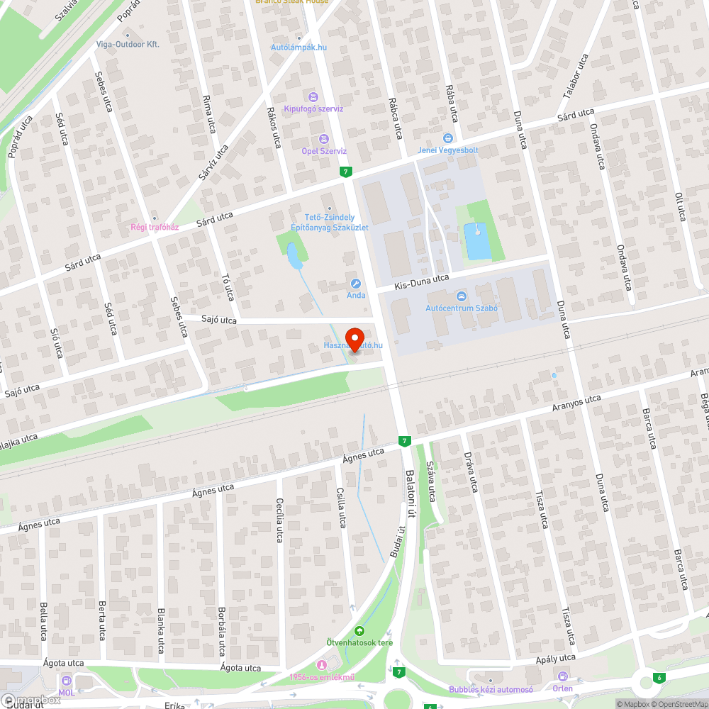 Szemét a Patakban bejelentés helye