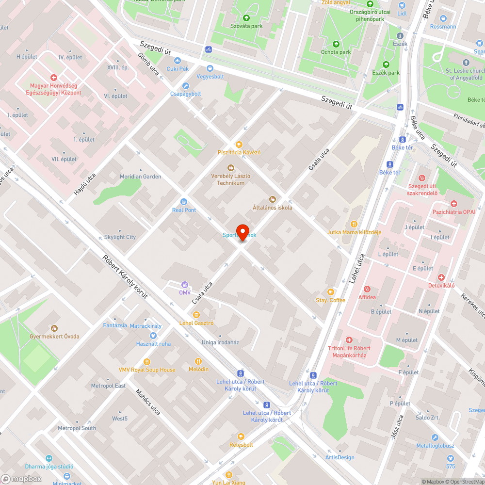 Megrongálodott fekvőrendőr bejelentés helye