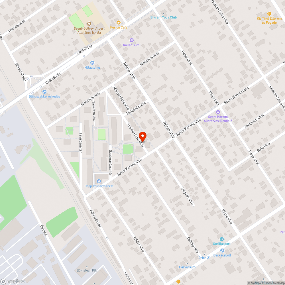 Szétesett fekvőrendőr bejelentés helye