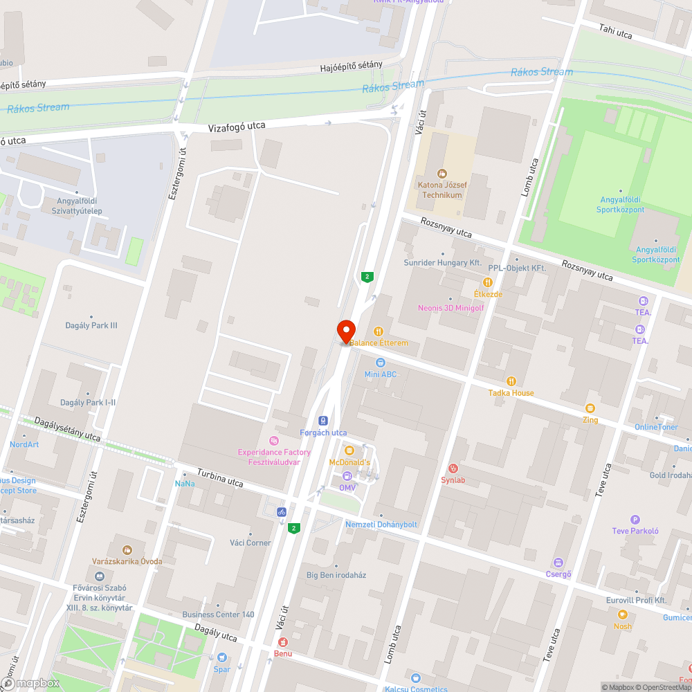 Balesetveszélyes járdasziget bejelentés helye