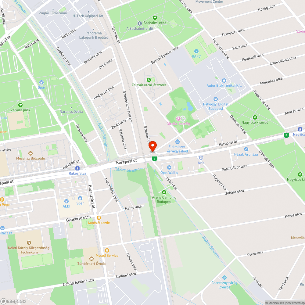 Gránáttölcsér szerű gödrök bejelentés helye