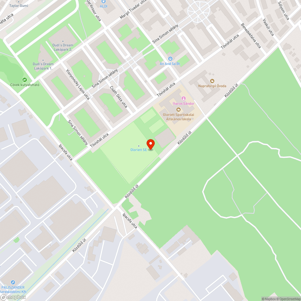 Zöldfelületeken való parkolás az Etalon iskola mögött - XVIII. kerület bejelentés helye