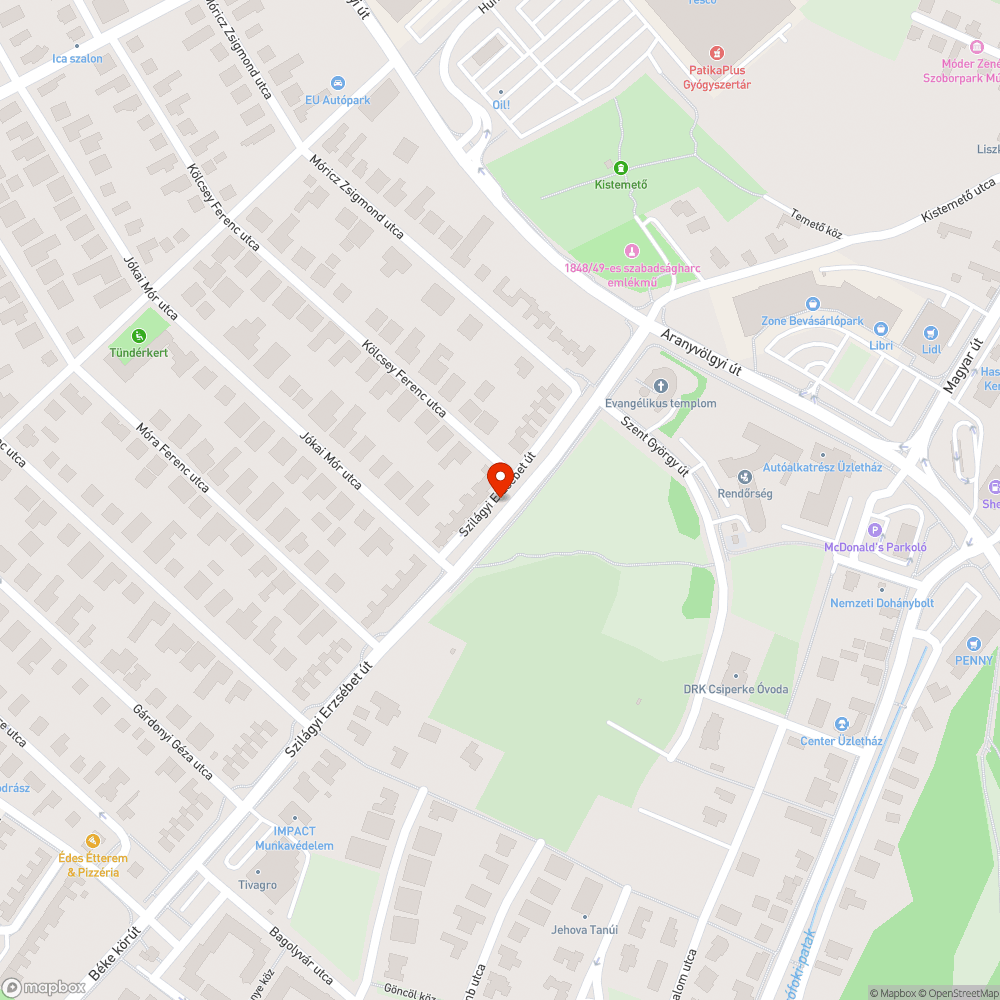 járdára belógó növényzet bejelentés helye