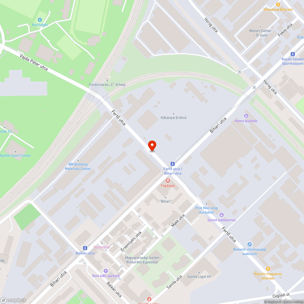 Beszakadó víznyelő a Fertő utca / Bihari útnál bejelentés helye