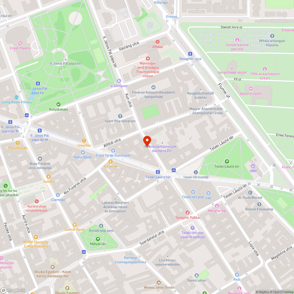 Elhagyott kocsi bejelentés helye