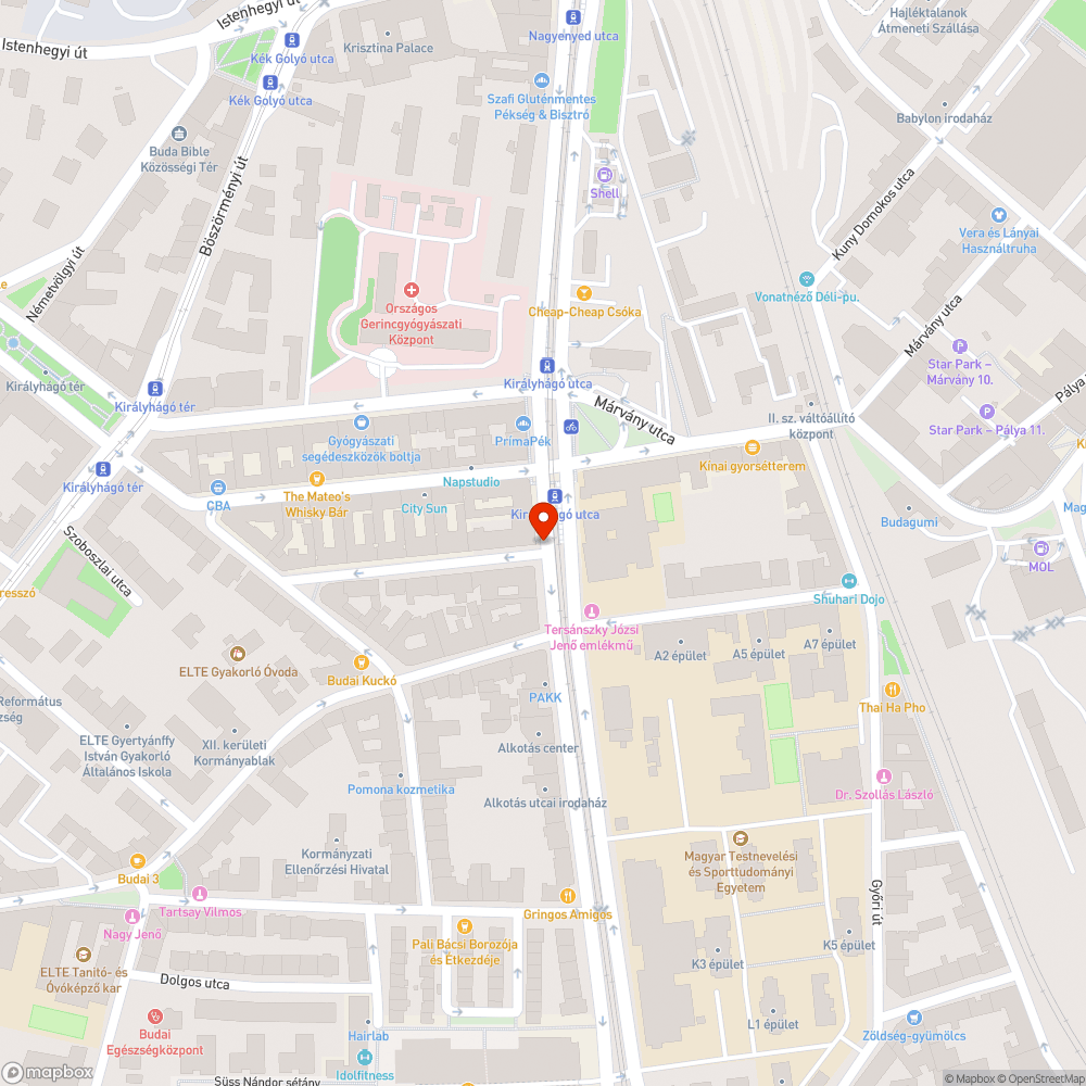 Szétporladt fedlap az Alkotás utca/Hertelendy utca sarkán bejelentés helye