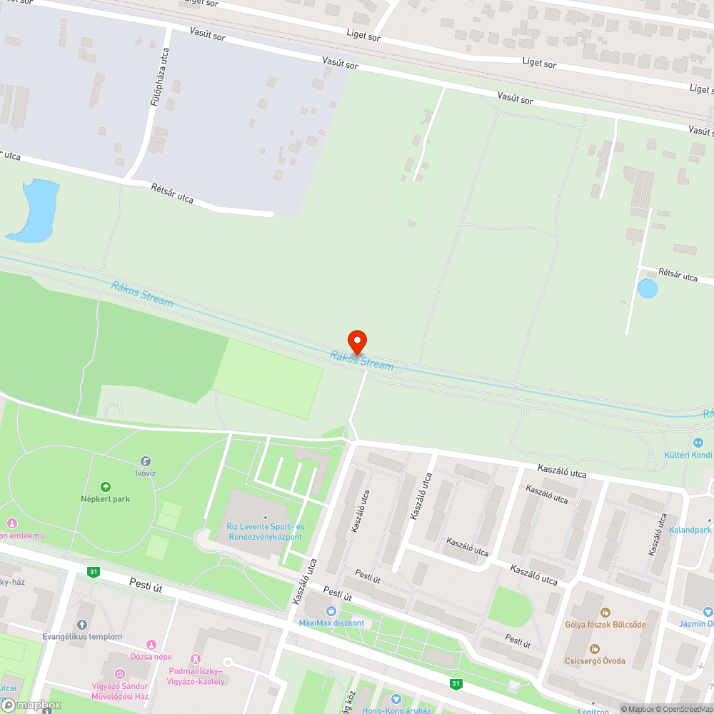 Kiégett lámpa a kerékpárúton bejelentés helye