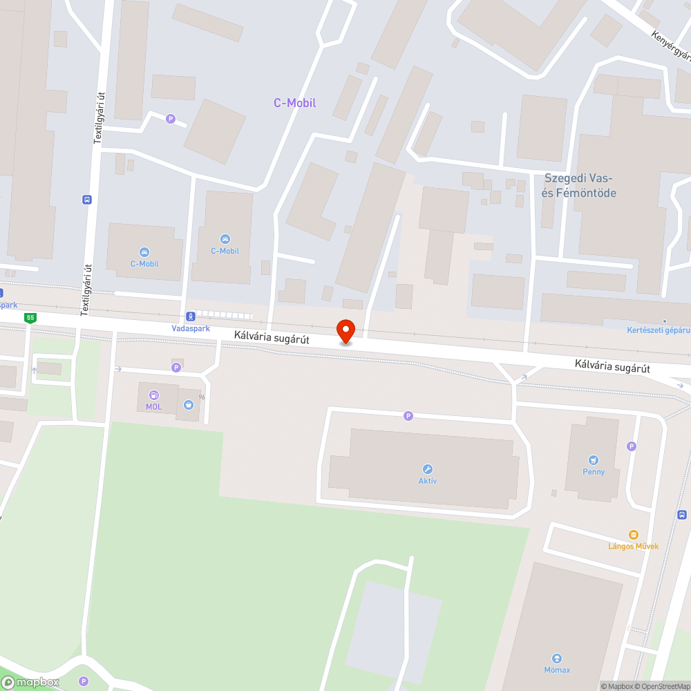 Kátyú a kerékpárúton bejelentés helye