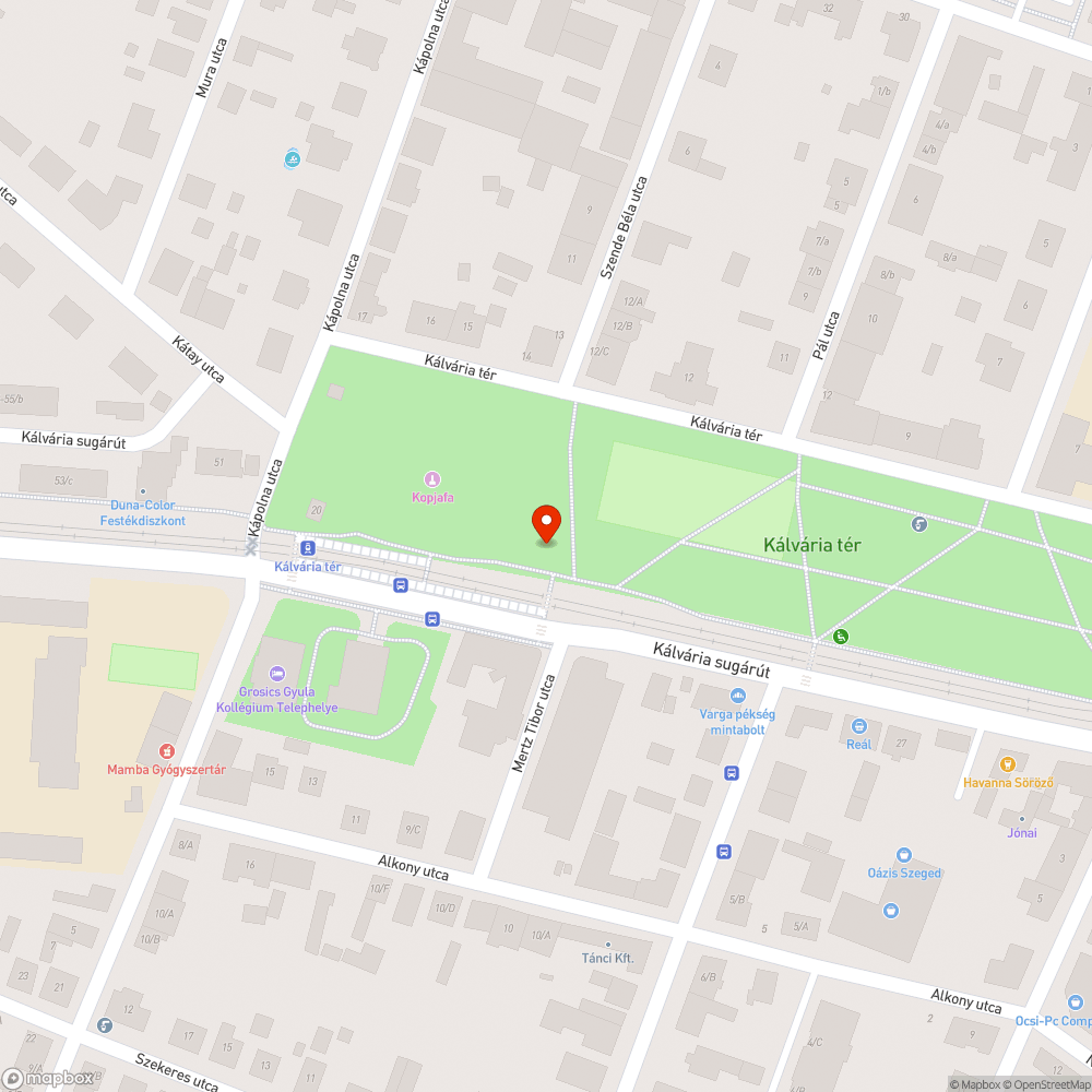 Kátyú a kerékpárúton bejelentés helye