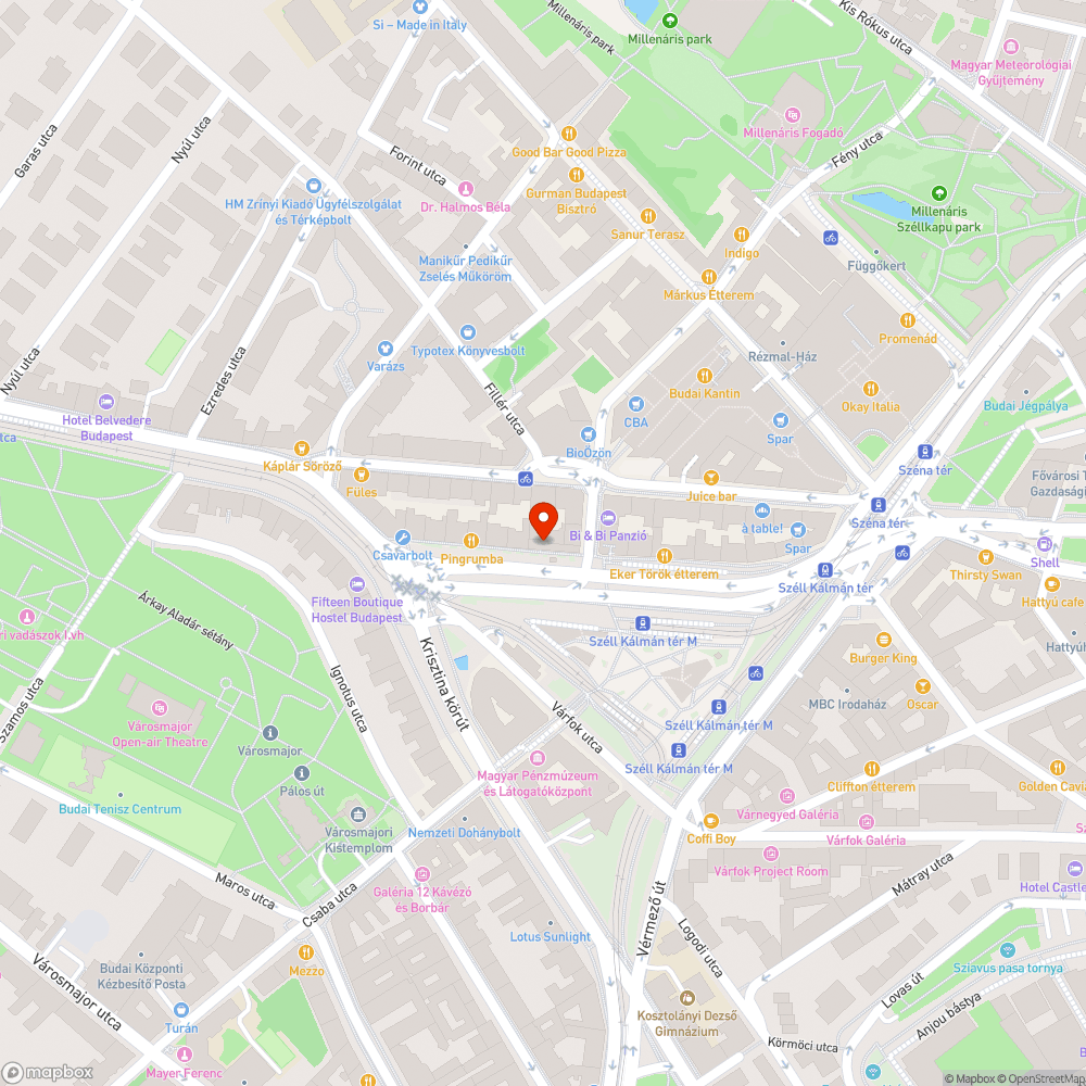 Széttört pad bejelentés helye