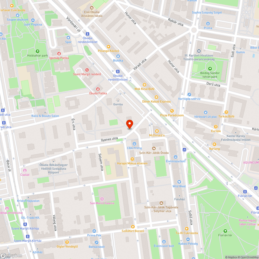 Kiszáradt fa bejelentés helye