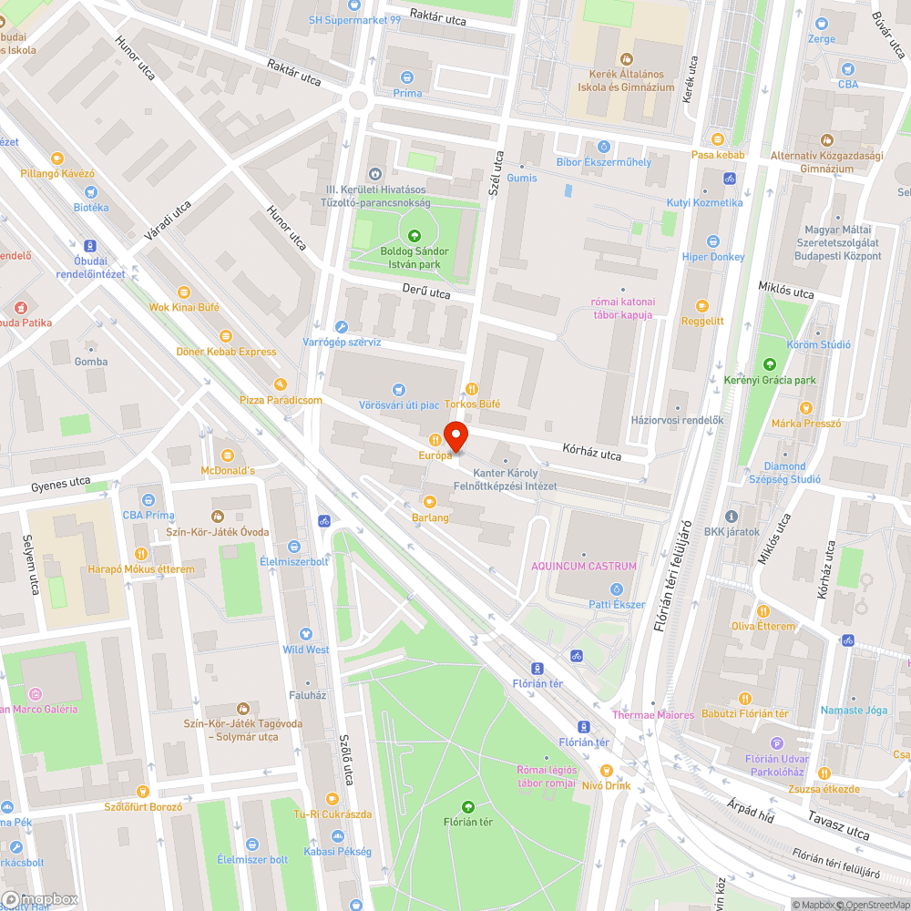 Akadálymentesítésre váró járda bejelentés helye