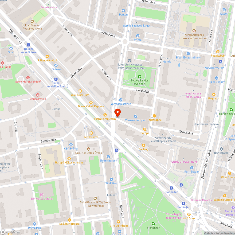 Akadálymentesítésre váró járda bejelentés helye