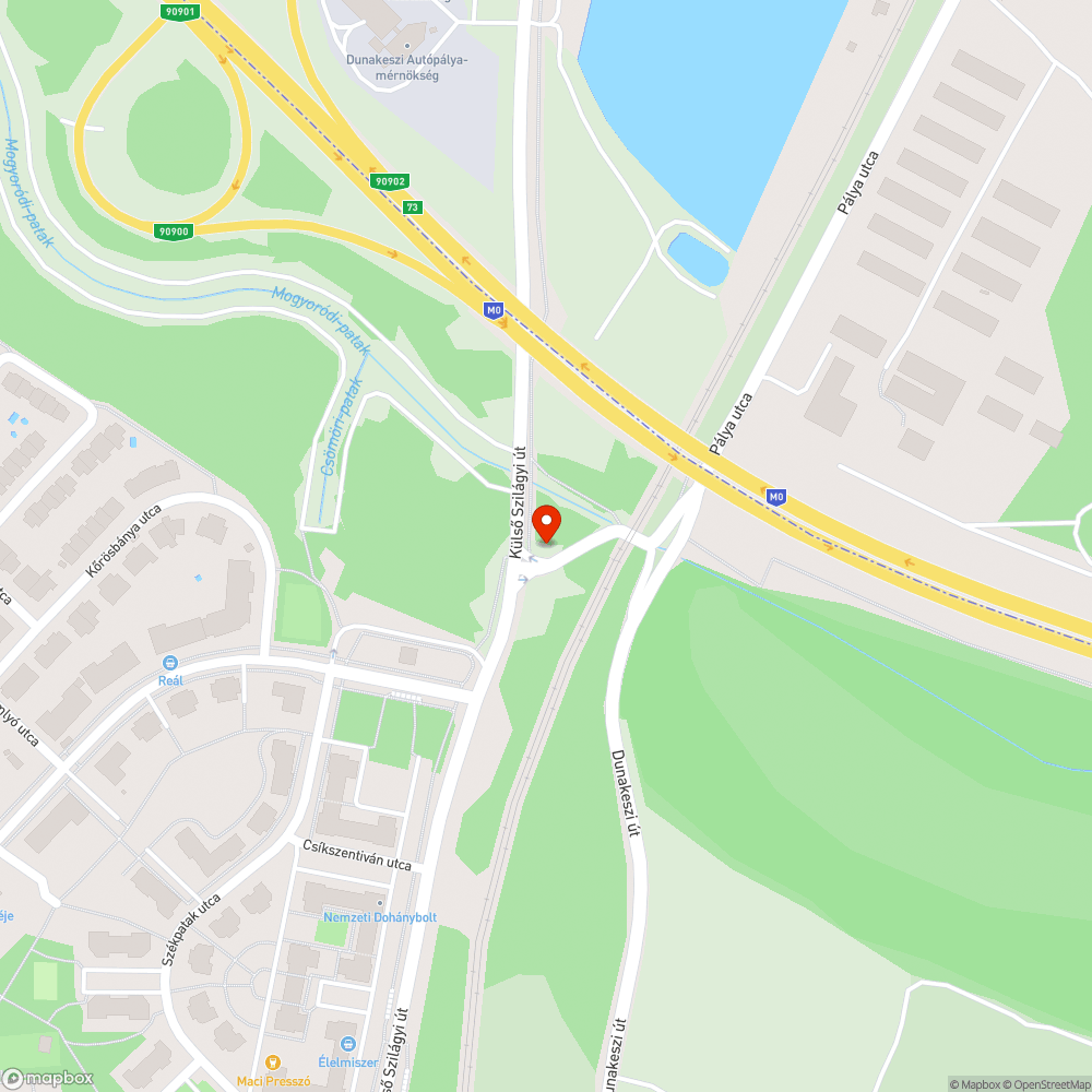 Káposztásmegyer vasúti aluljáró úthiba bejelentés helye