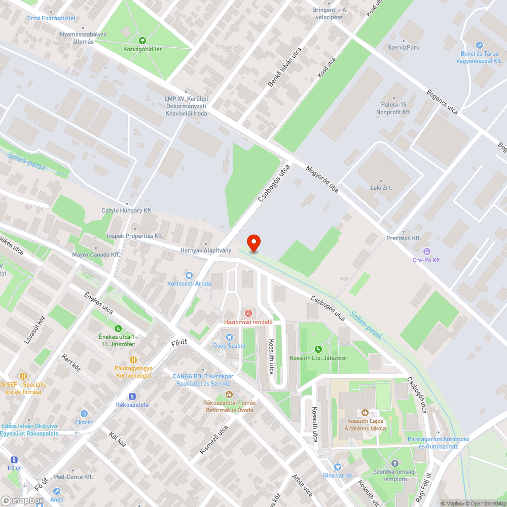 Patakba vezetett ismeretlen eredetű víz bejelentés helye