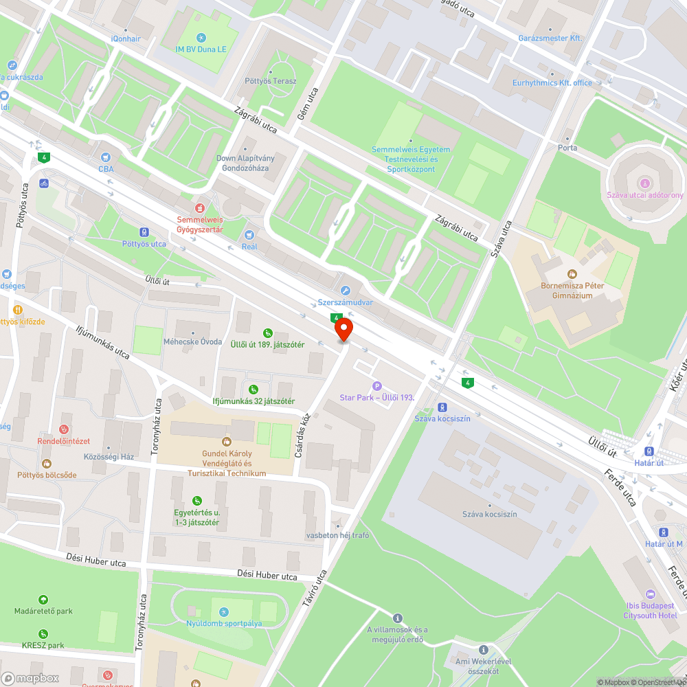 Eldőlt tábla bejelentés helye