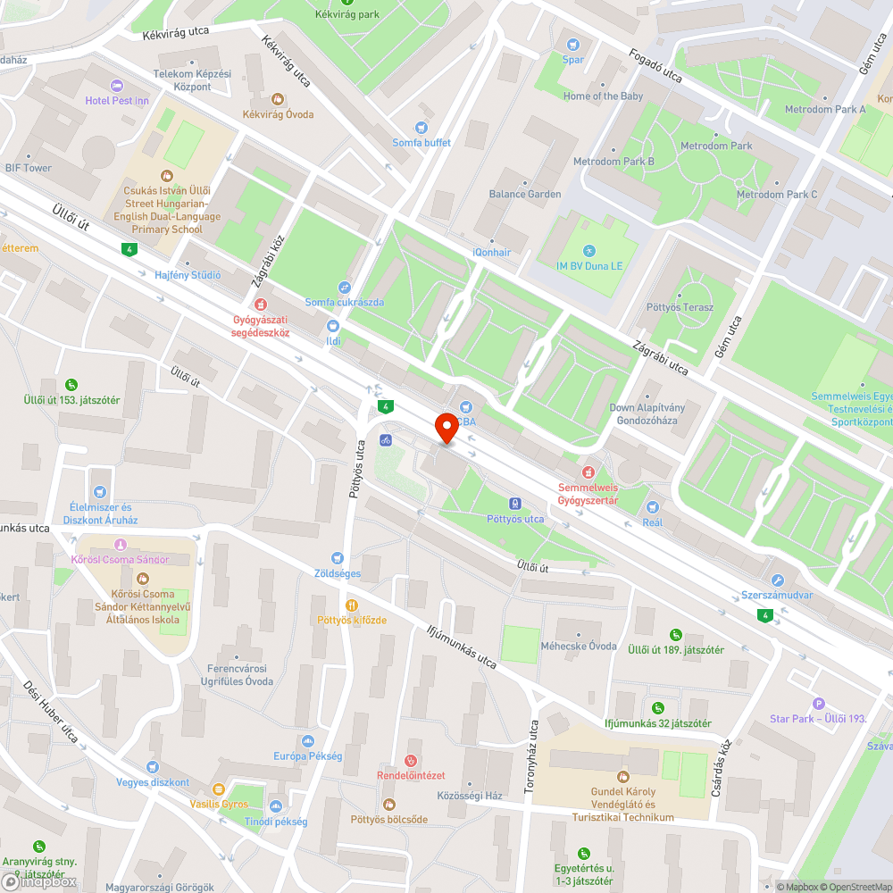 Kitört üveg bejelentés helye