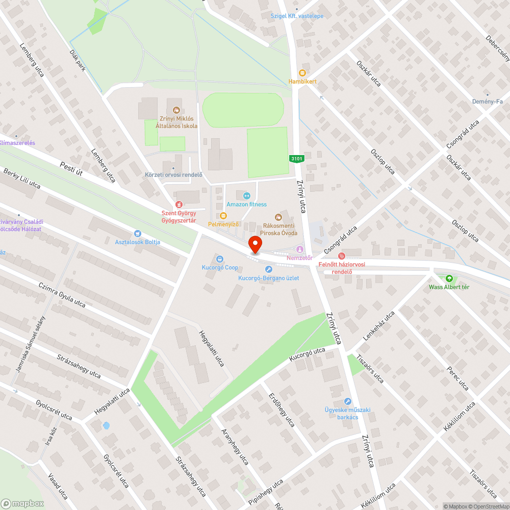 Egyenetlen útszakasz! bejelentés helye