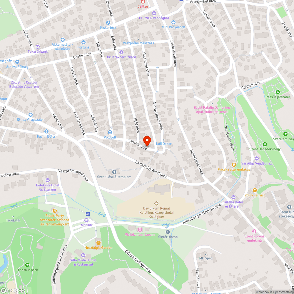 Veszprém, Huszár utca bejelentés helye