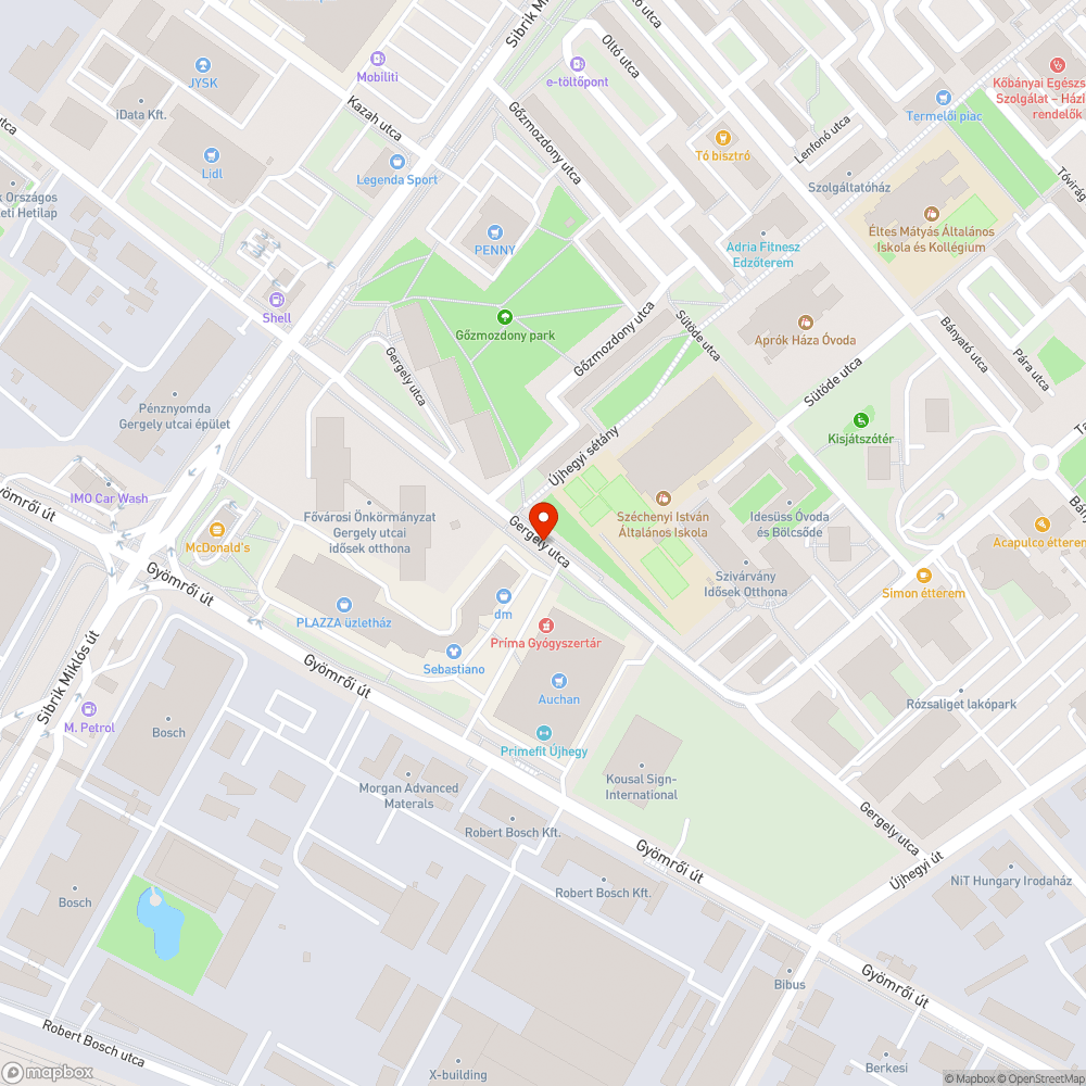 Megrongált lámpa bejelentés helye