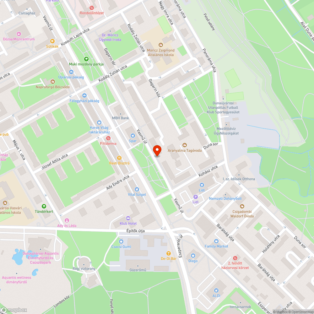 sötét útszakasz bejelentés helye