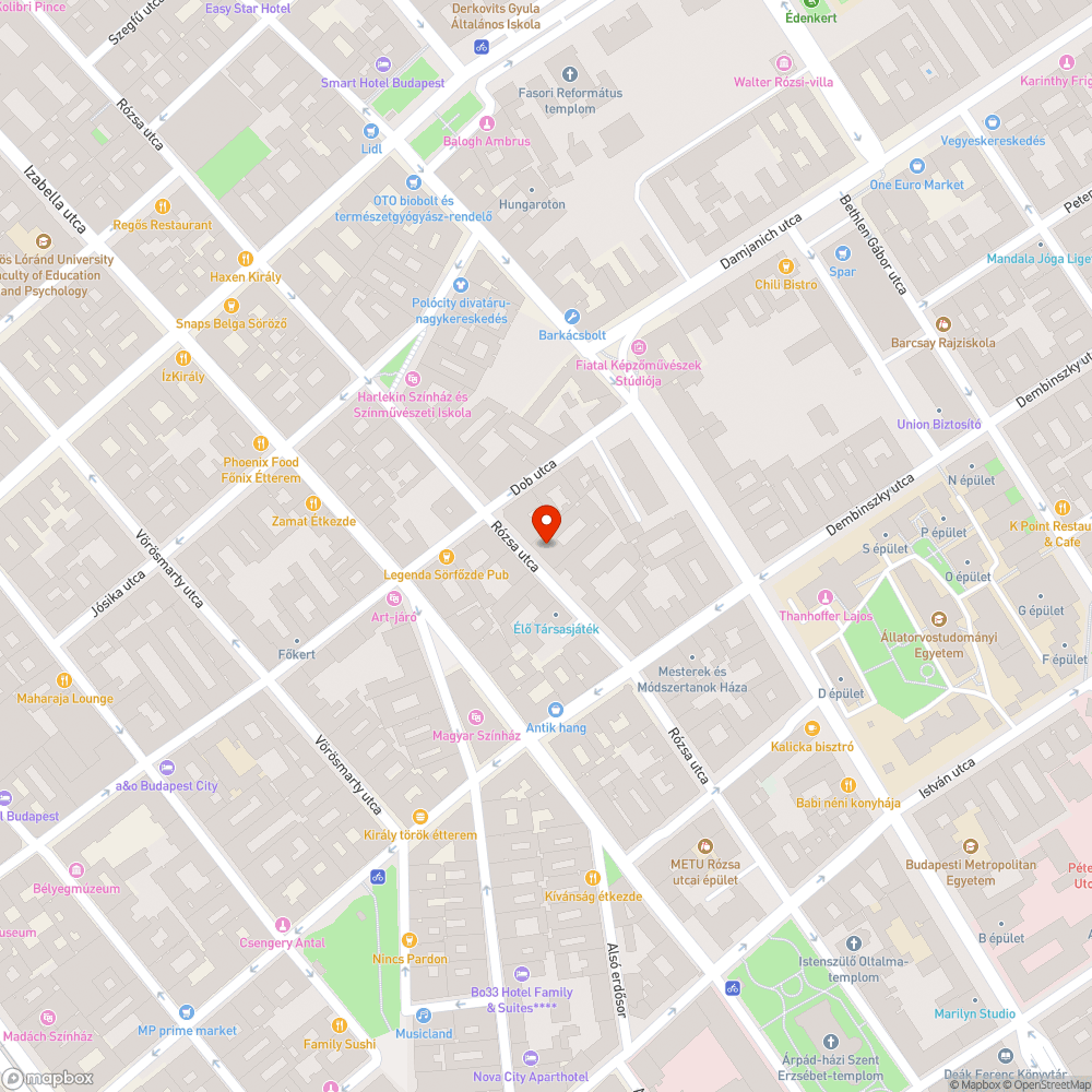 Rózsa utca világítás bejelentés helye