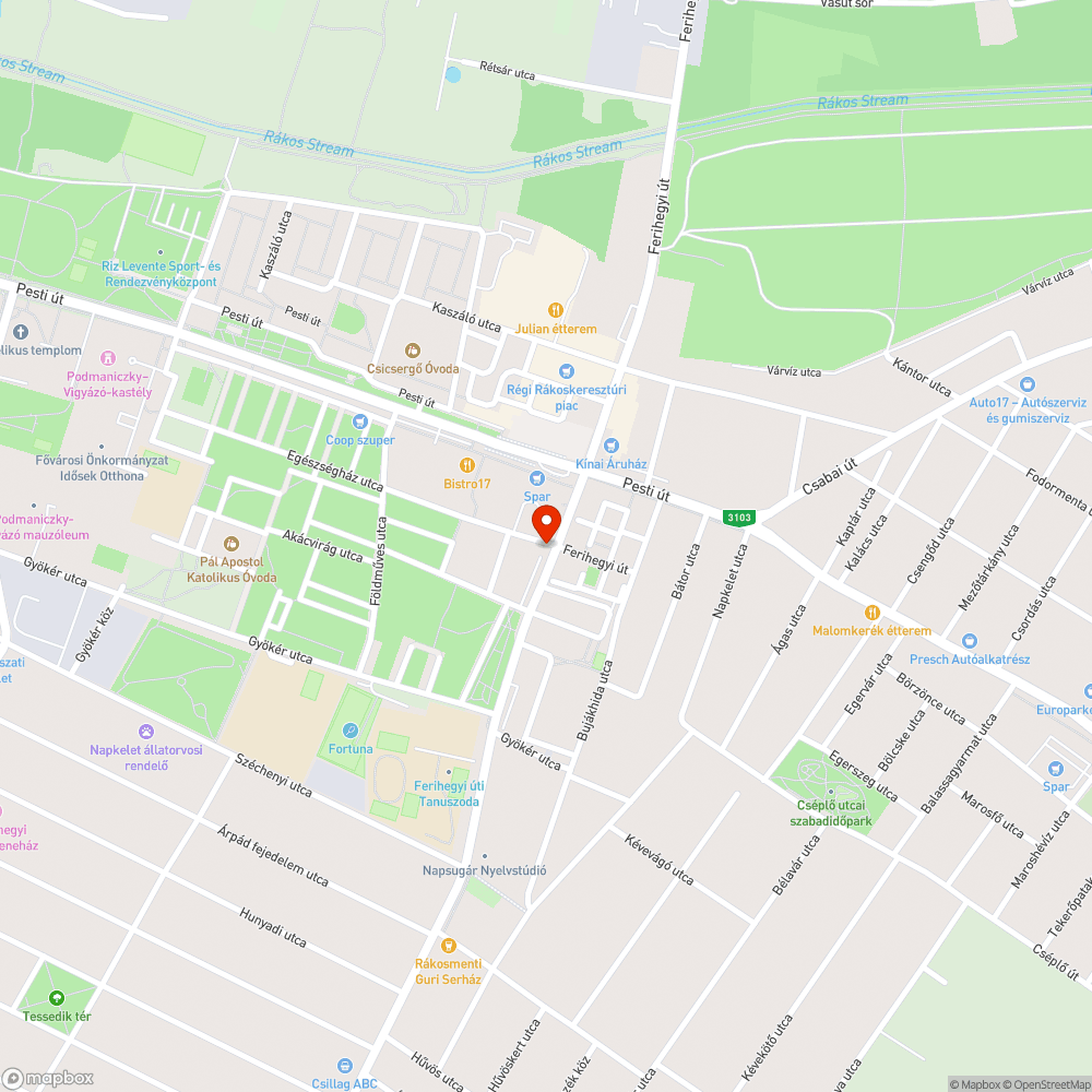 Kerékpártároló 1982-ből bejelentés helye