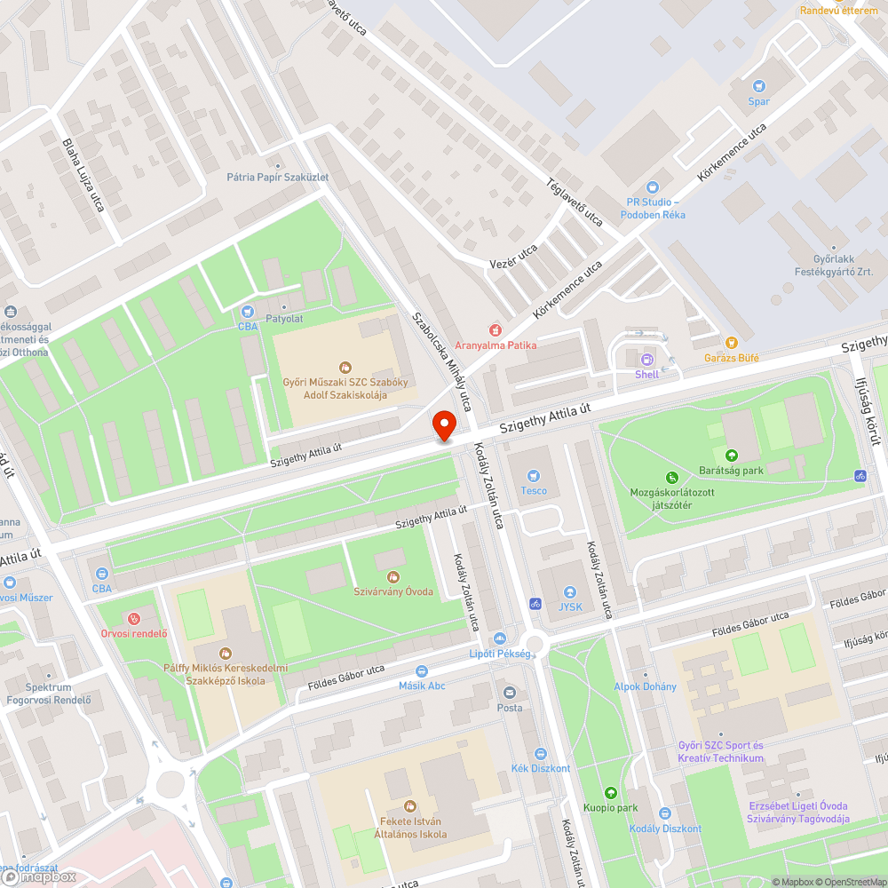 Fedetlen akna bejelentés helye