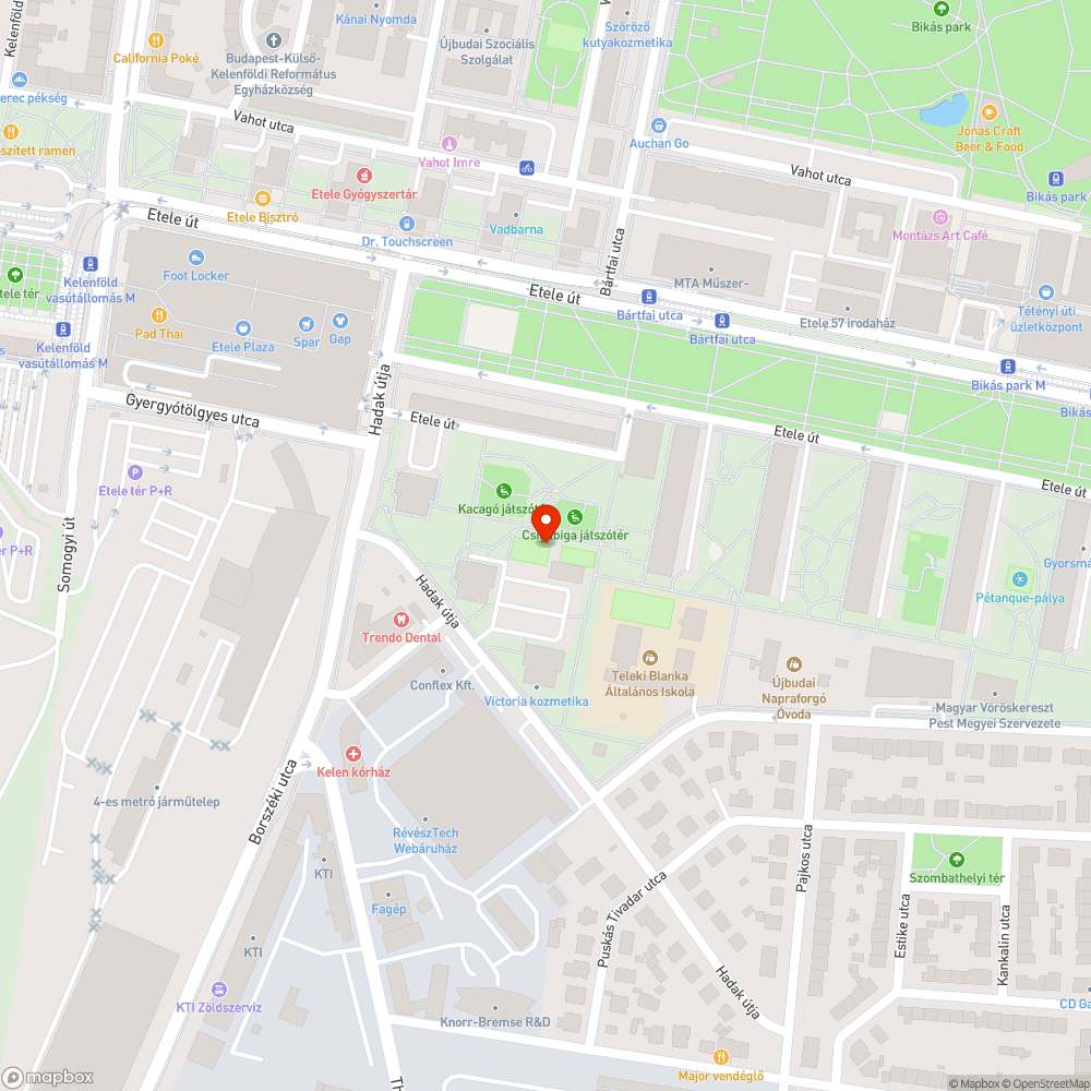 Szemetes pad bejelentés helye