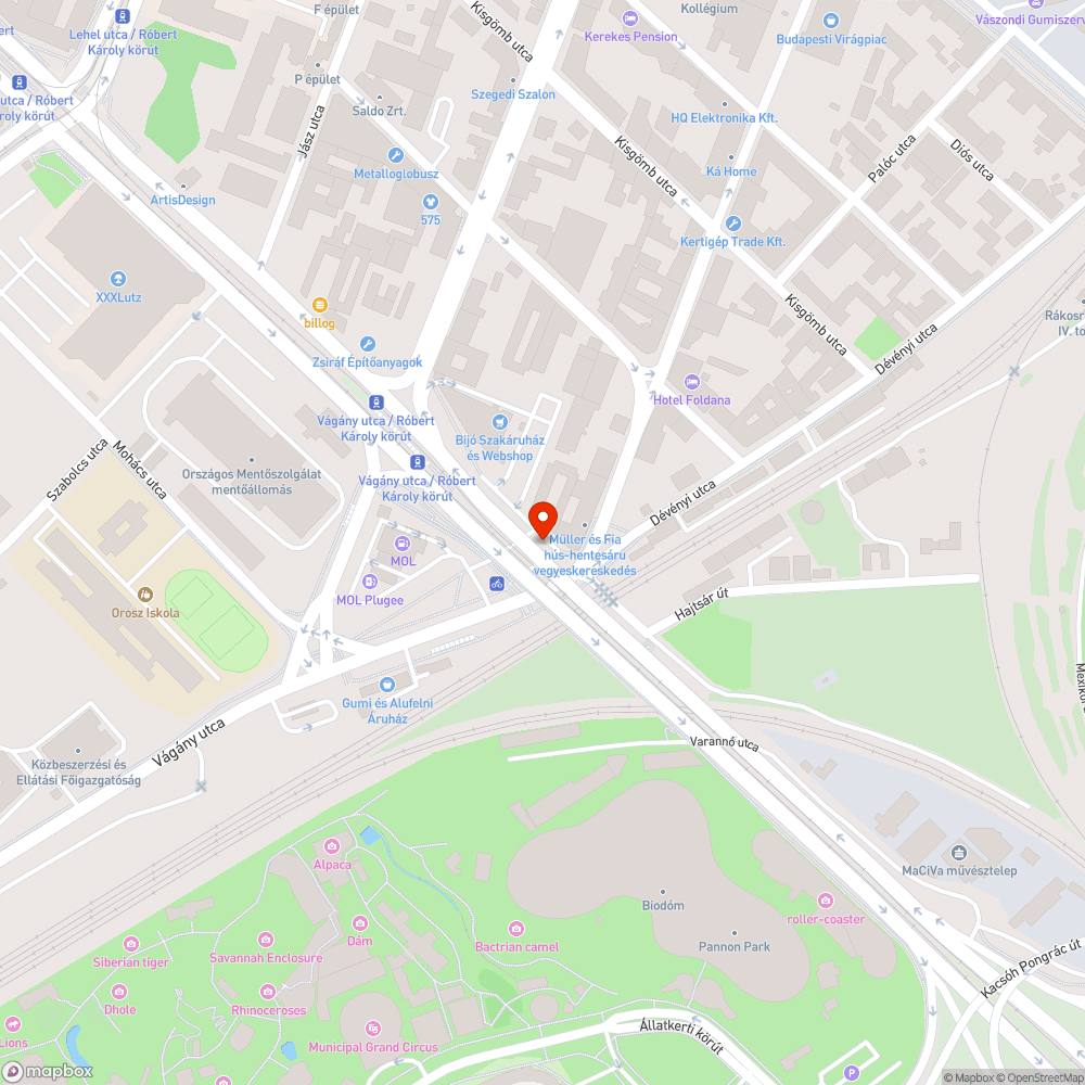 Róbert Károly krt-i felüljáró Árpád híd felé szélső sáv Reitter előtt bejelentés helye