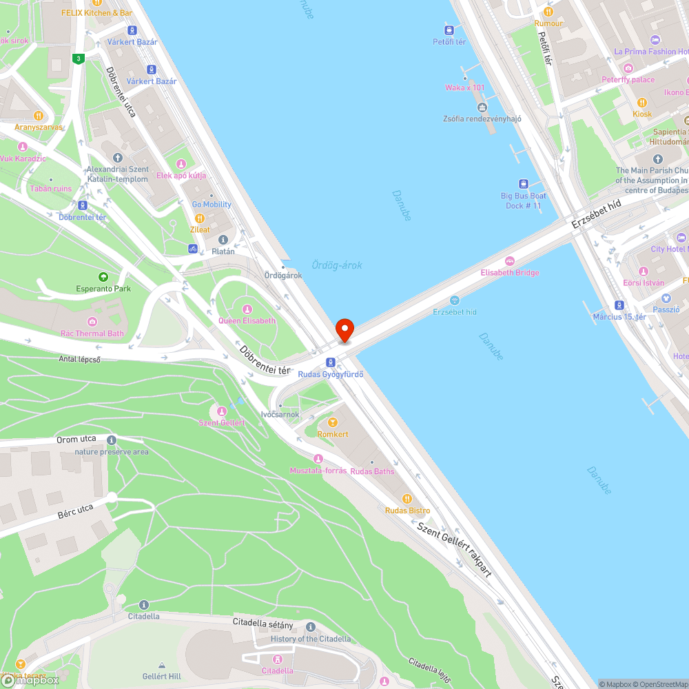 Lyukas az Erzsébet híd bejelentés helye