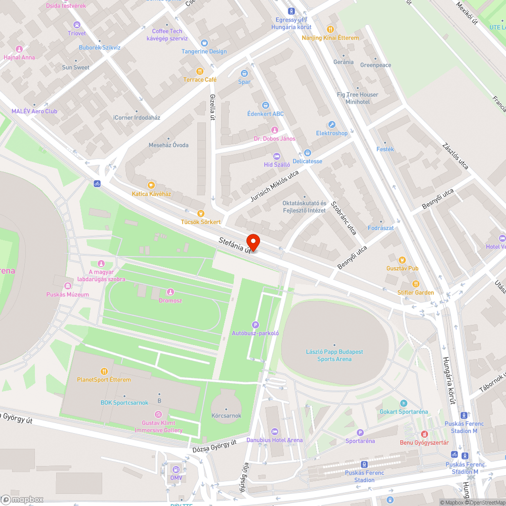 Kátyú a kerékpárúton bejelentés helye