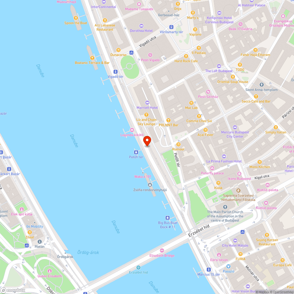 A Pesti alsó rakpart szebbétételének lehetőségei bejelentés helye