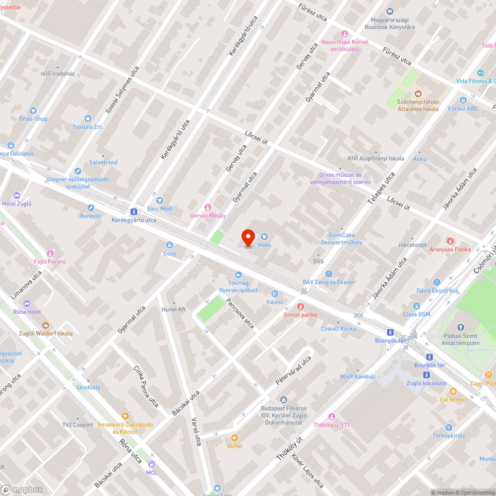 Csőkorlátok a járdára dőlve bejelentés helye