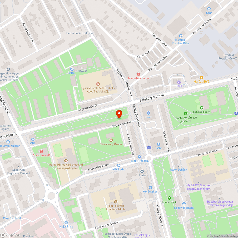 Befordult tábla bejelentés helye