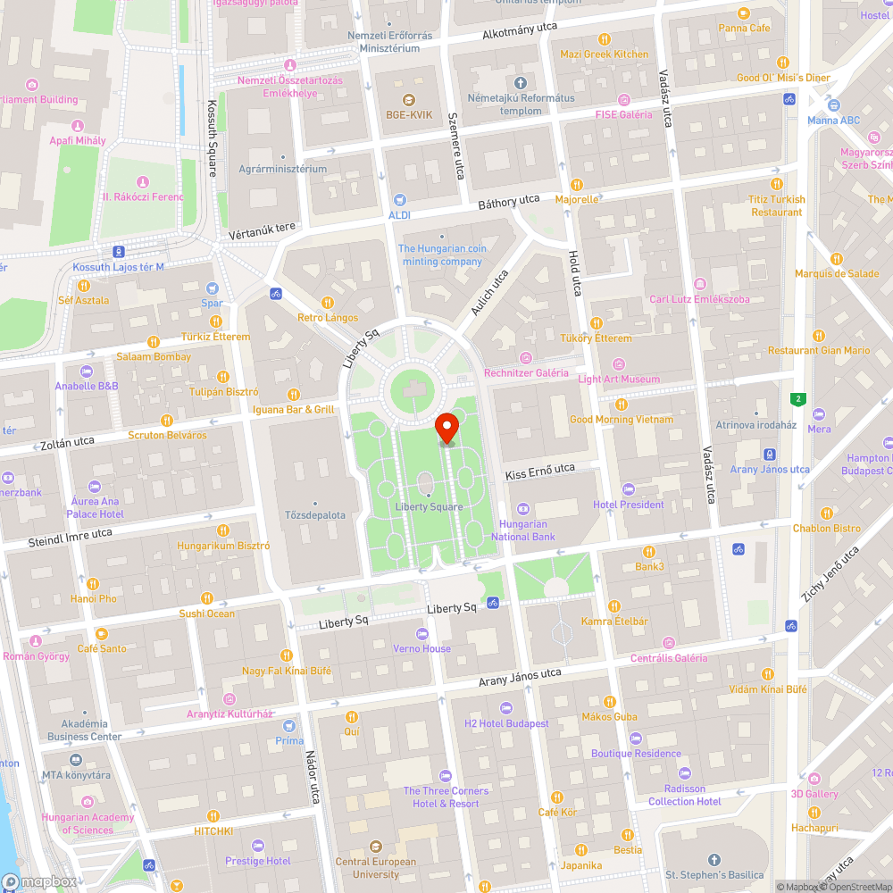 Szabadság tér gyalogos övezetbe behajtók bejelentés helye