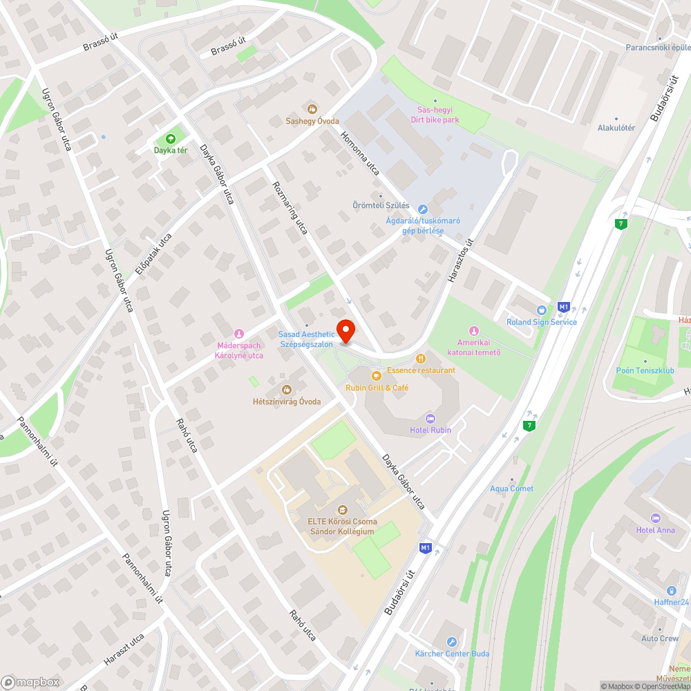 Harasztos úti parkolás a járdán bejelentés helye