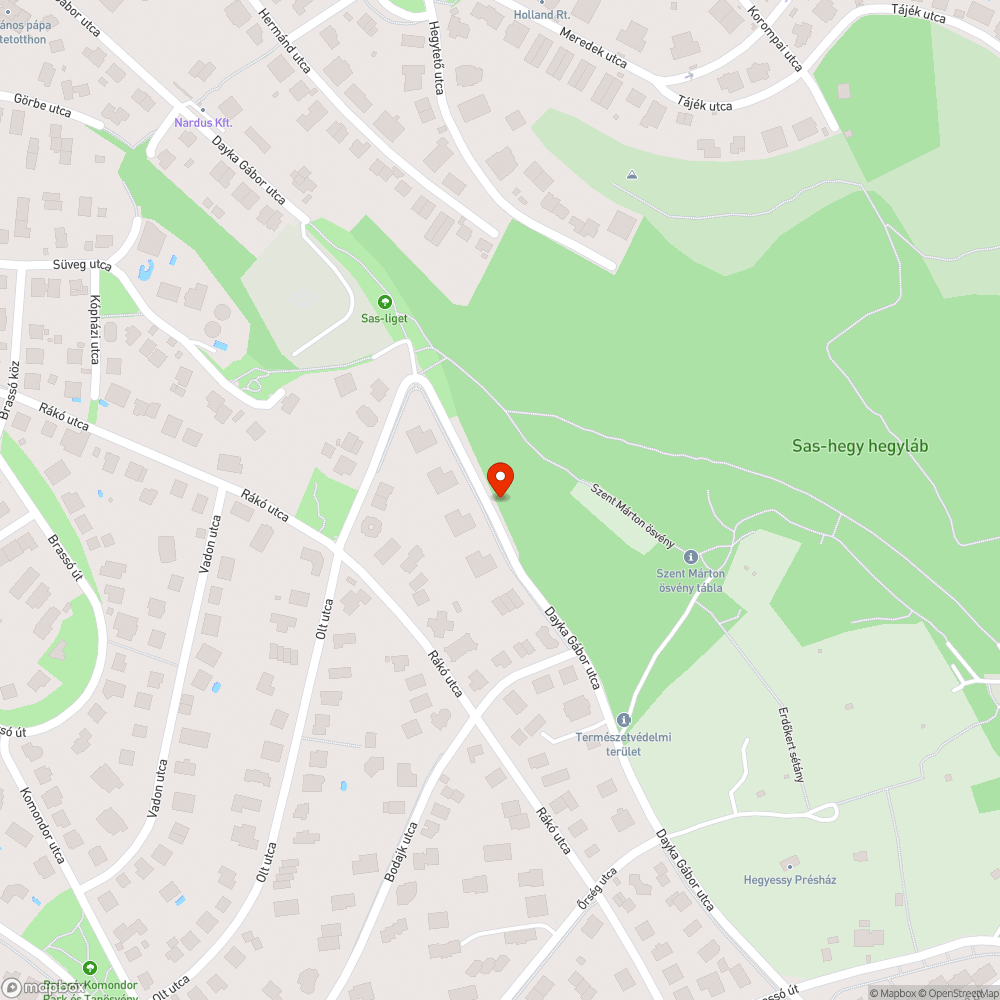 Illegális szemétlerakás a Dayka Gábor utca 62/B-nél bejelentés helye