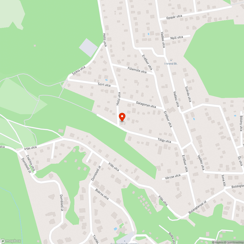 Lepusztult úttest bejelentés helye