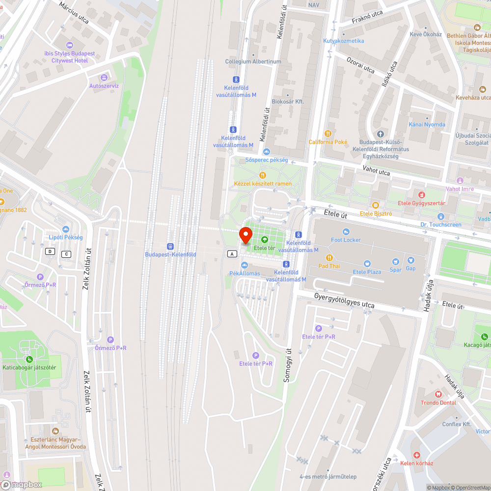 Kelenföldi-tó bejelentés helye